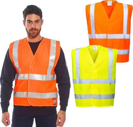 Picture of Portwest FR71 Flame Resistant Hi-Vis Anti-Static Vest