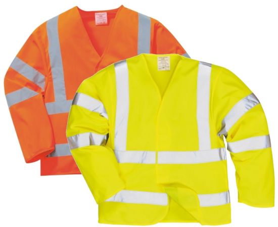 Picture of Portwest FR73 Flame Resistant Hi-Vis Long Sleeve Vest
