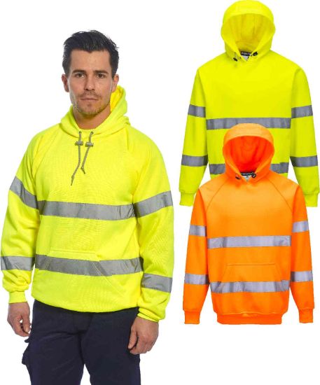 Picture of Portwest B304 Hi-Vis Hooded Sweatshirt