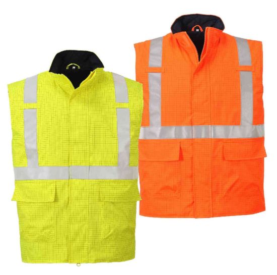 Picture of Portwest S776 Bizflame Rain Hi-Vis Anti-Static FR Bodywarmer