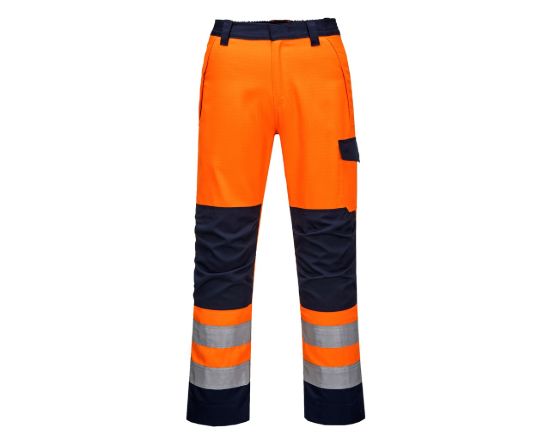 Picture of Portwest MV36 Modaflame RIS Orange/Navy Trouser