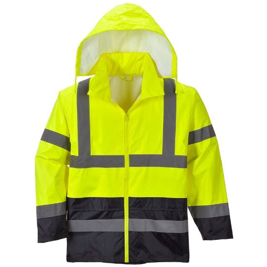 Picture of Portwest H443 Hi-Vis Classic Contrast Rain Jacket