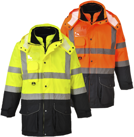 Picture of Portwest S426 Hi-Vis 7-in-1 Contrast Traffic Jacket