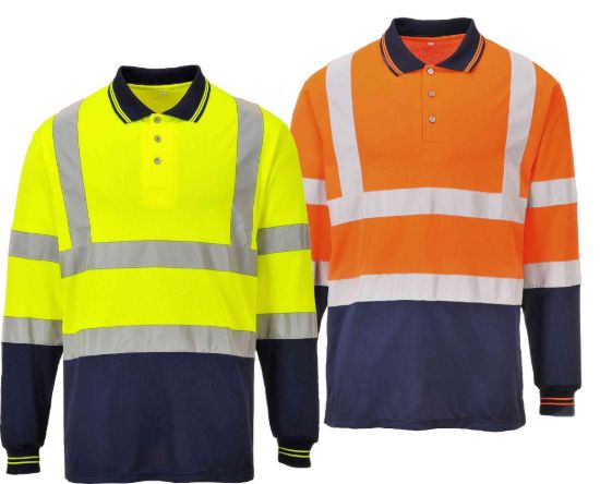 Picture of Portwest S279 Hi-Vis Two-Tone Long Sleeved Polo