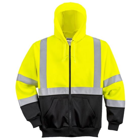 Picture of Portwest B315 Hi-Vis Two-Tone Zipped Hoodie
