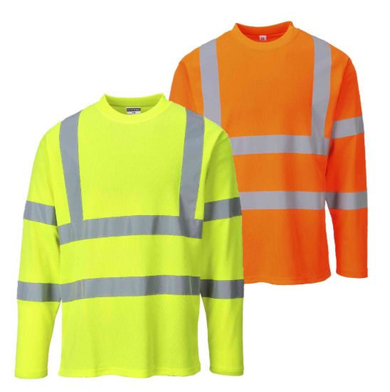 Picture of Portwest S278 Hi-Vis Cotton Comfort Long Sleeved T-Shirt