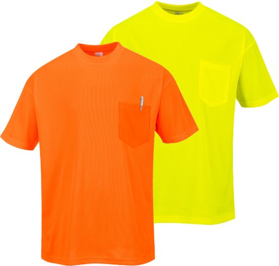 Picture of Portwest S578 Day-Vis Pocket Short Sleeve T-Shirt