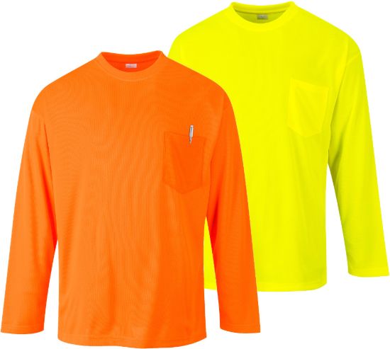 Picture of Portwest S579 Day-Vis Pocket Long Sleeve T-Shirt