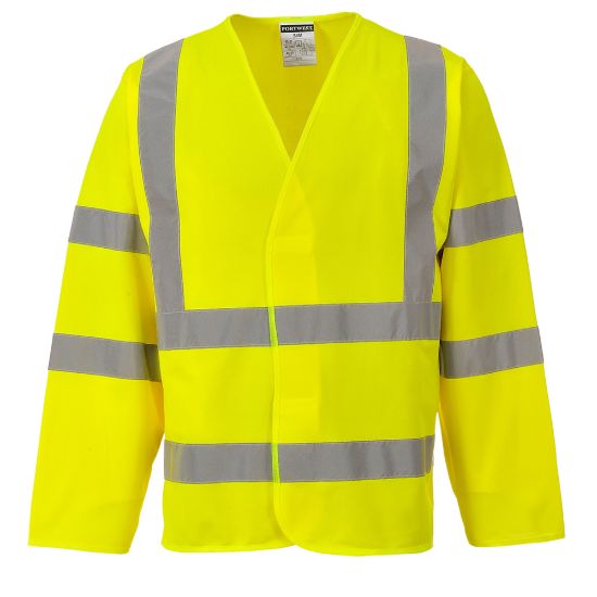 Picture of Portwest C473 Hi-Vis Two Band & Brace Long Sleeved Vest