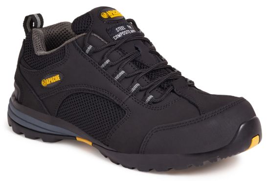 Picture of Apache AP318SM Black Safety Trainer