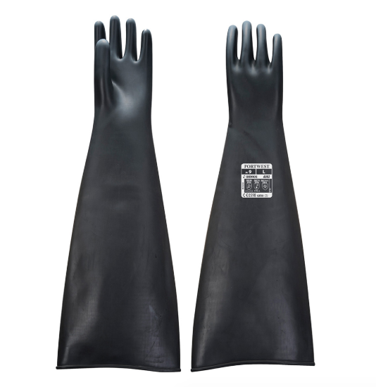 Picture of A803 Heavyweight Latex Rubber Gauntlet 600mm - Black