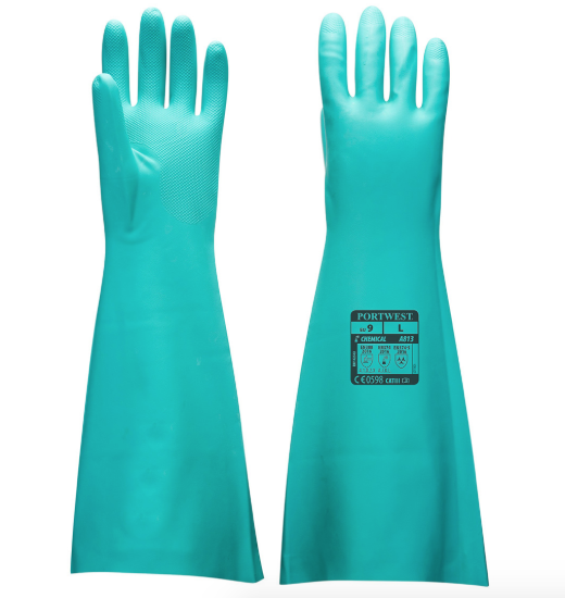 Picture of A813 Extended Length Nitrile Gauntlet - Green