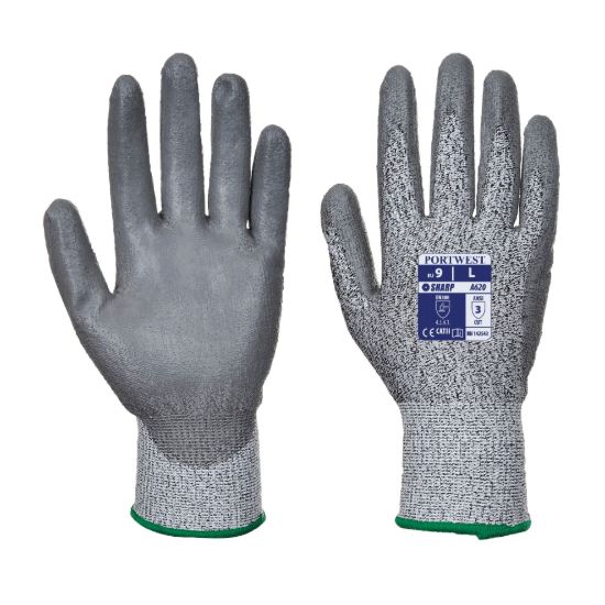 Picture of A620 LR Cut PU Palm Glove - Grey