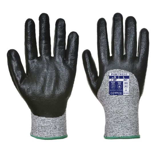 Picture of A621 Cut 3/4 Nitrile Foam Glove - Black