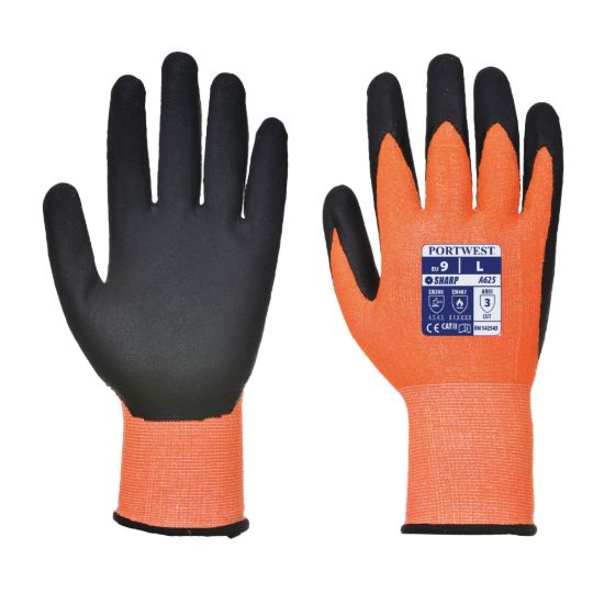 Picture of A625 Vis-Tex Cut Resistant Glove - PU - Orange/Black