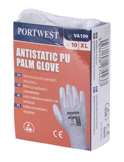 Picture of Portwest VA199 Vending Antistatic PU Palm Glove - Grey