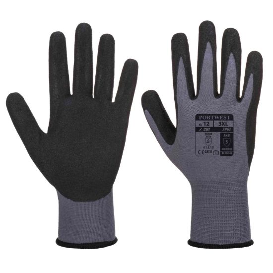 Picture of Portwest AP62 Dermiflex Aqua Glove - Grey/Black
