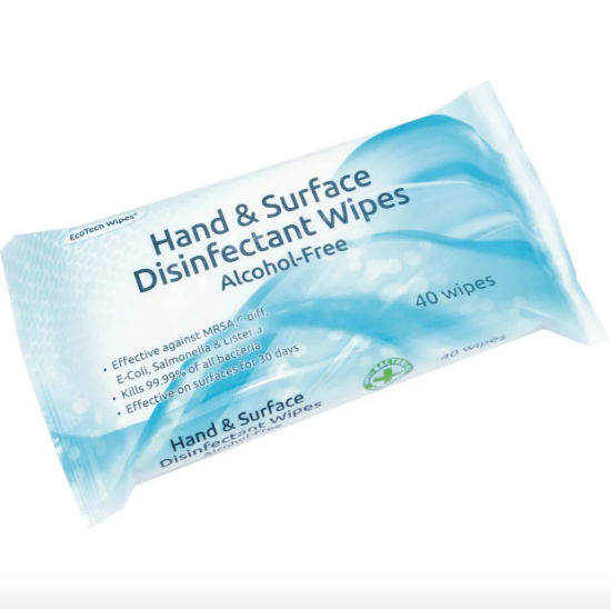 Picture of ECOTECH HAND & SURFACE DISINFECTANT WIPES ALCOHOL FREE (16 PACKS)