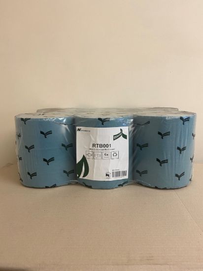 Picture of EMBOSSED TOWEL ROLLS 1X6 BLUE ROLLS