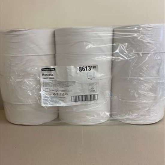 Picture of KC8613 HOSTESS 400 JUMBO TOILET ROLLS 1 PLY (12 ROLLS)