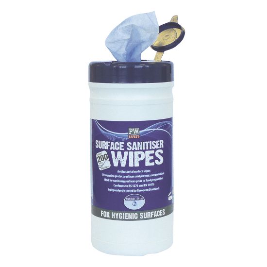 Picture of IW50 - Surface Sanitiser Wipes (200 Wipes) Blue