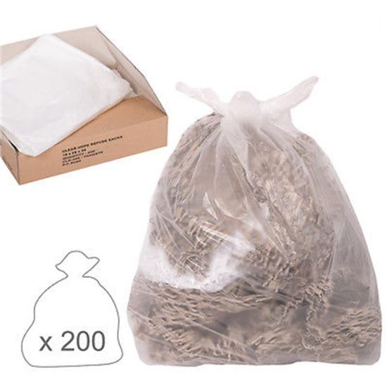 Picture of CLEAR REFUSE SACKS 18 x 29 x 39"